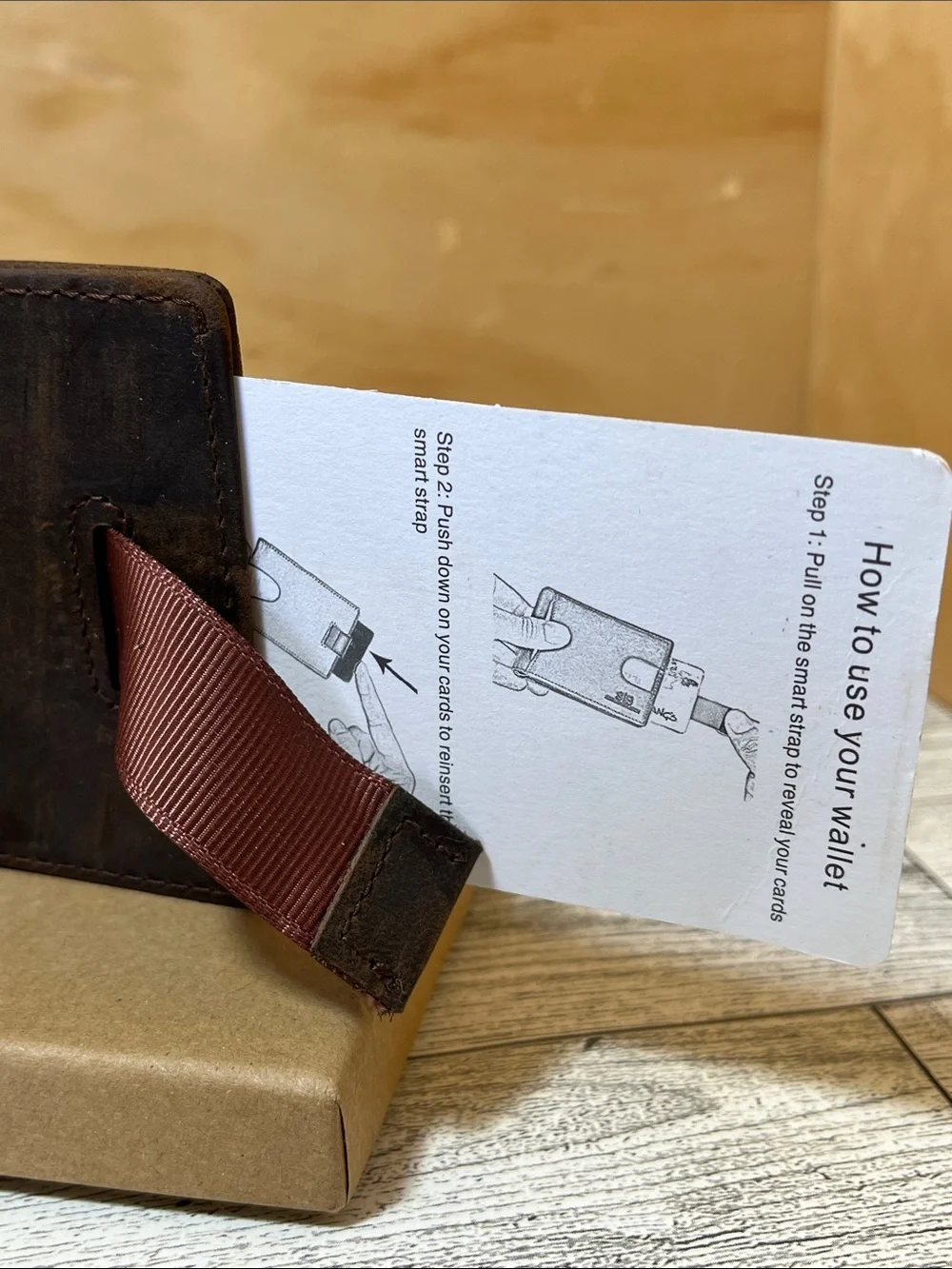 NWT Serman Brands 1.S RFID Blocking Full Grain Slim Texas Brown Wallet
